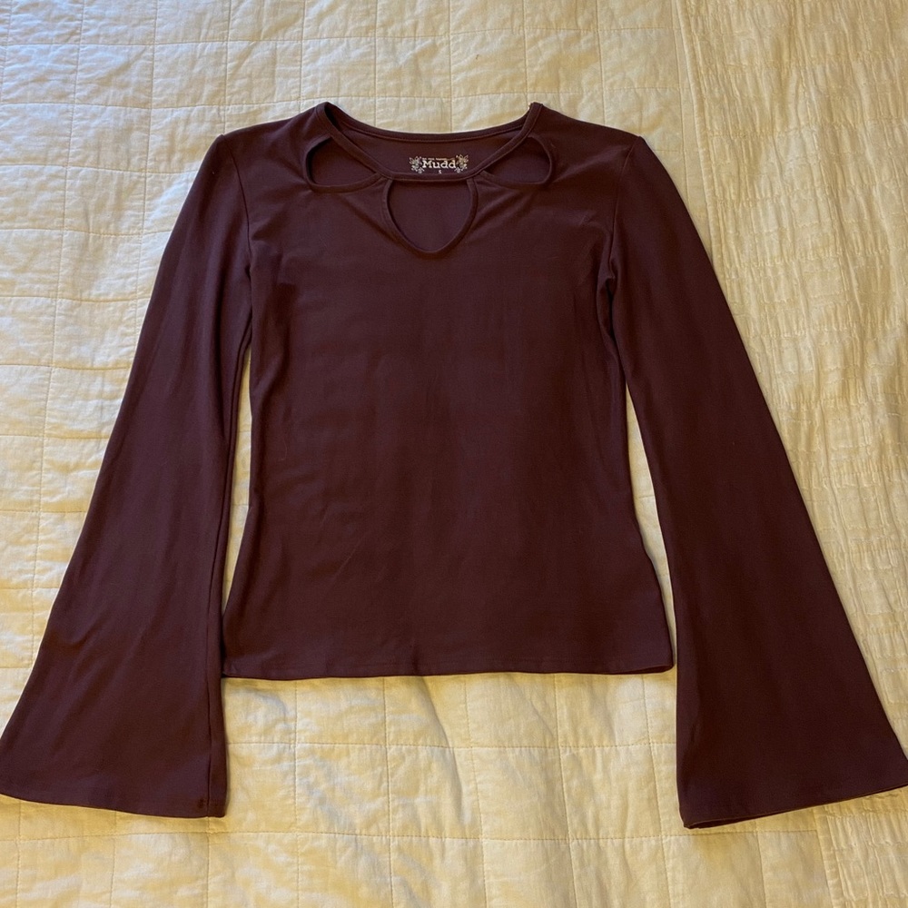 Mudd flare sleeved blouse
